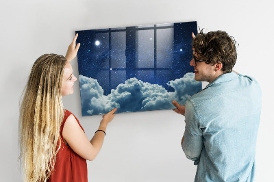 Magnetic dry erase board Night sky