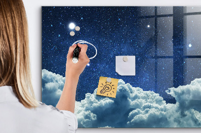 Magnetic dry erase board Night sky