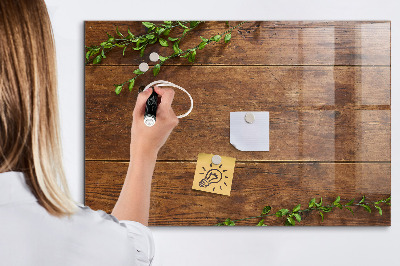 Magnetic marker board Rustic wood