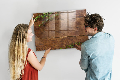 Magnetic marker board Rustic wood