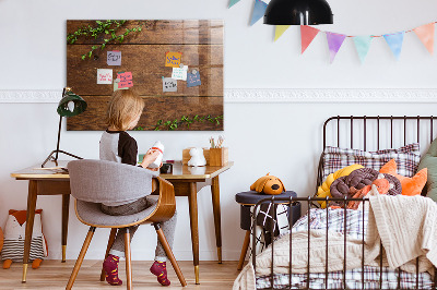 Magnetic marker board Rustic wood