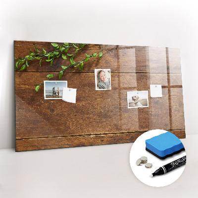 Magnetic marker board Rustic wood