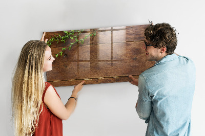Magnetic marker board Rustic wood