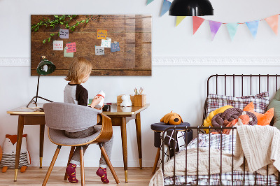 Magnetic marker board Rustic wood