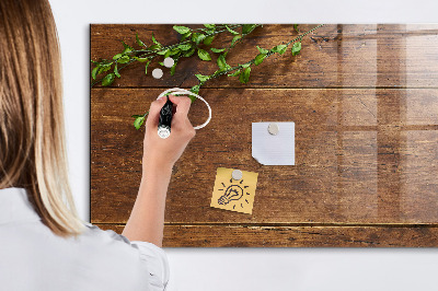 Magnetic marker board Rustic wood