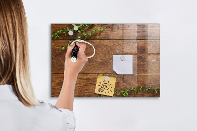 Magnetic marker board Rustic wood