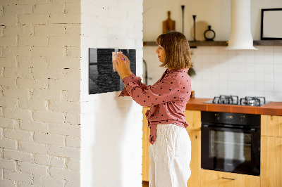 Magnetic board with magnets Dark brick wall