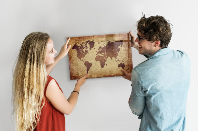 Magnetic dry erase board Old world map