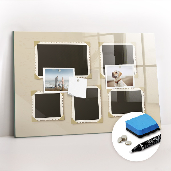 Magnetic marker board Retro frame