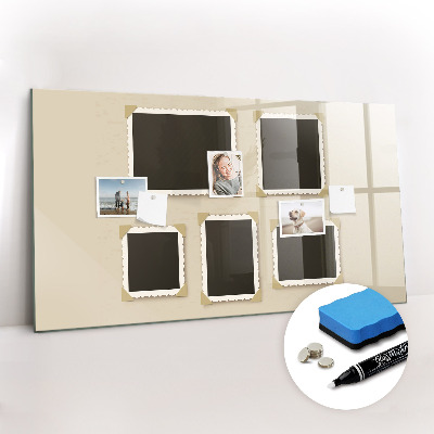 Magnetic marker board Retro frame