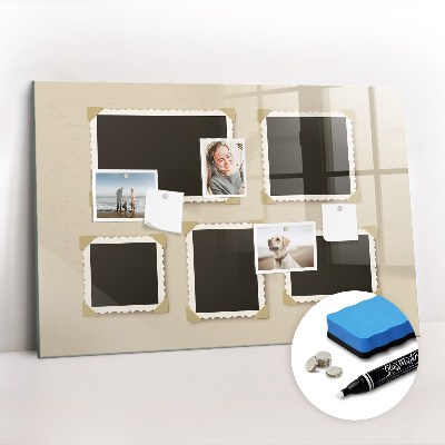Magnetic marker board Retro frame