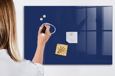 Glass dry erase board magnetic Navy blue