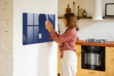 Glass dry erase board magnetic Navy blue