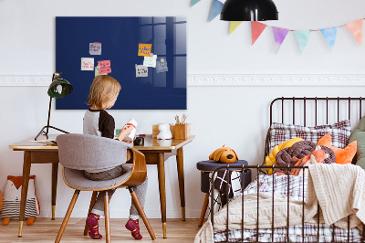 Glass dry erase board magnetic Navy blue