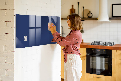 Glass dry erase board magnetic Navy blue