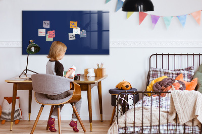 Glass dry erase board magnetic Navy blue