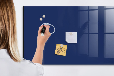 Glass dry erase board magnetic Navy blue