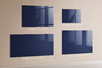 Glass dry erase board magnetic Navy blue
