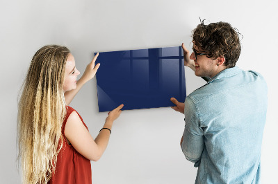 Glass dry erase board magnetic Navy blue