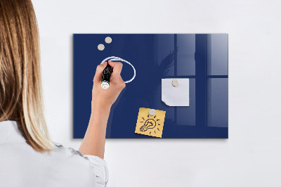 Glass dry erase board magnetic Navy blue