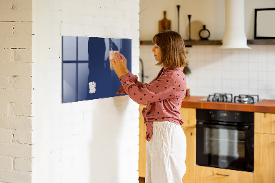 Glass dry erase board magnetic Navy blue