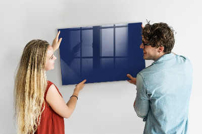 Glass dry erase board magnetic Navy blue