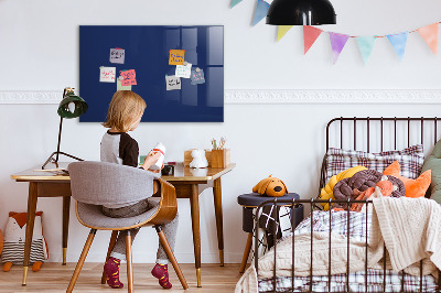 Glass dry erase board magnetic Navy blue