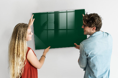 Magnetic glass board Bottle green