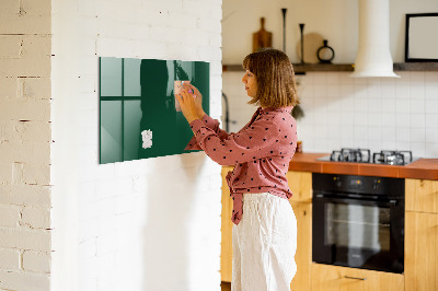 Magnetic glass board Bottle green