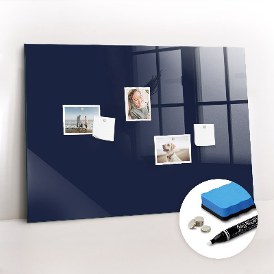 Glass dry erase board magnetic Dark navy blue