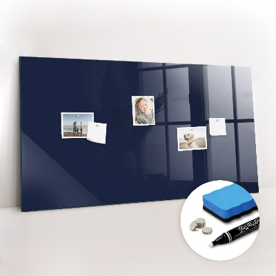 Glass dry erase board magnetic Dark navy blue