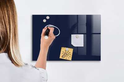 Glass dry erase board magnetic Dark navy blue