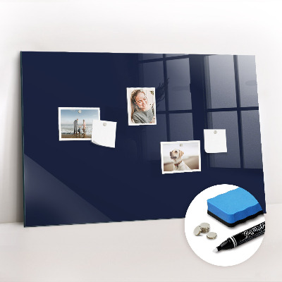 Glass dry erase board magnetic Dark navy blue