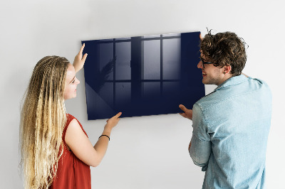 Glass dry erase board magnetic Dark navy blue