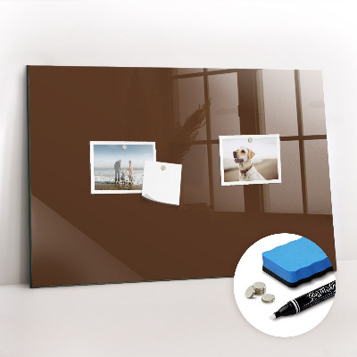 Glass dry erase board magnetic Brown