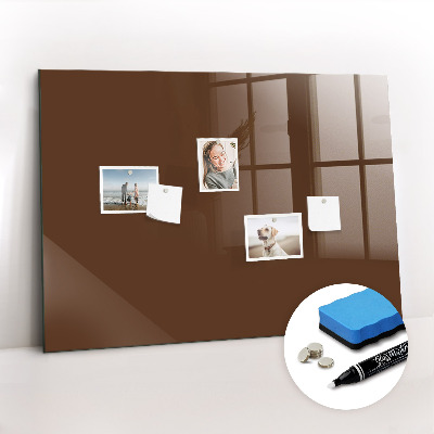 Glass dry erase board magnetic Brown