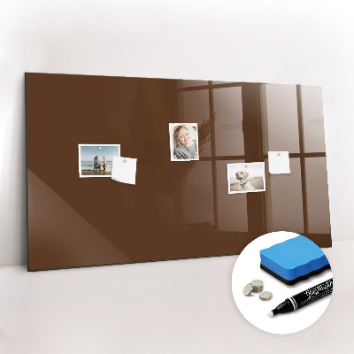 Glass dry erase board magnetic Brown