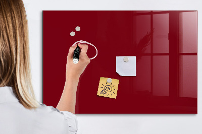 Glass dry erase board magnetic Burgundy