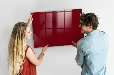 Glass dry erase board magnetic Burgundy