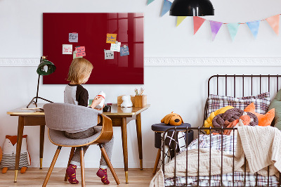 Glass dry erase board magnetic Burgundy