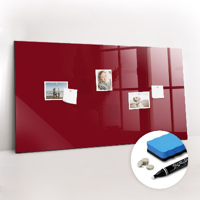 Magnetic board with magnets Burgundy