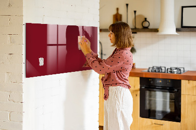 Glass dry erase board magnetic Burgundy