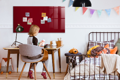 Glass dry erase board magnetic Burgundy