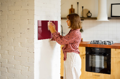 Glass dry erase board magnetic Burgundy