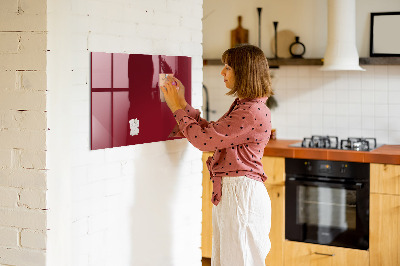 Glass dry erase board magnetic Burgundy