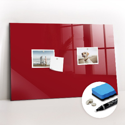 Magnetic glass board Red