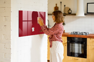 Magnetic glass board Red