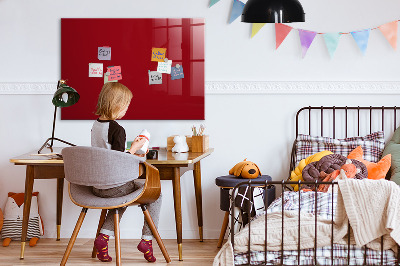 Magnetic glass board Red