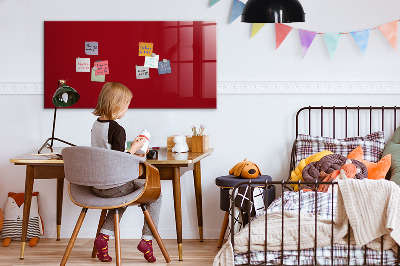 Magnetic glass board Red