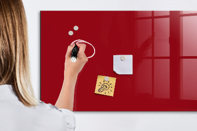 Magnetic glass board Red